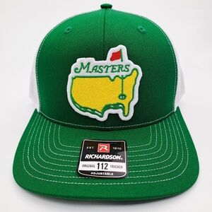 Masters Golf Richardson 112 Trucker Cap Hat Mesh Snapback Embroidered Patch